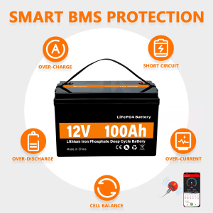 Pin lưu trữ năng lượng mặt trời LiFePO4 12V 100Ah