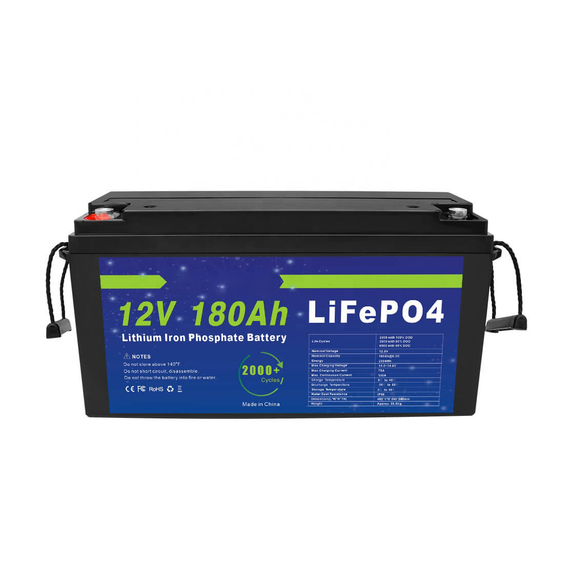 Pin Lithium LiFePO4 12V 180Ah cho Hệ thống lưu trữ năng lượng mặt trời ...
